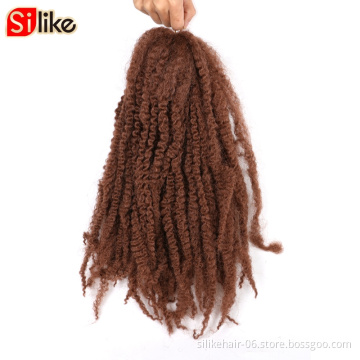 Afro Kinky Curly Soft Crochet Twist Hair Braids Marley Mambo Hair 18inch Marley Twist Crochet Braid Hair Soft Cheap Synthetic